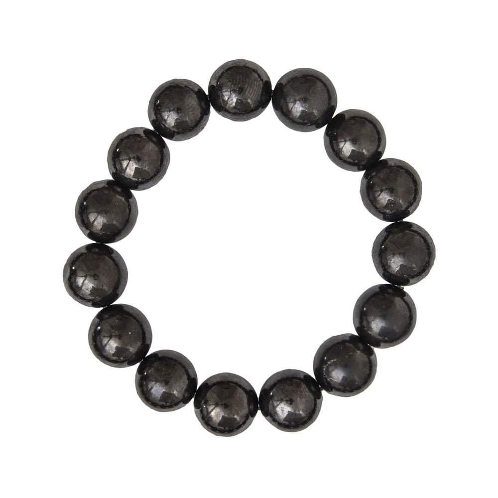 pulsera shungita piedras bolas 12mm