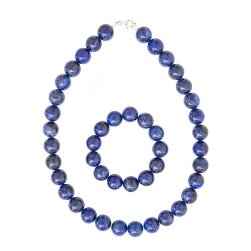 coffret lapis lazuli pierres boules 14mm