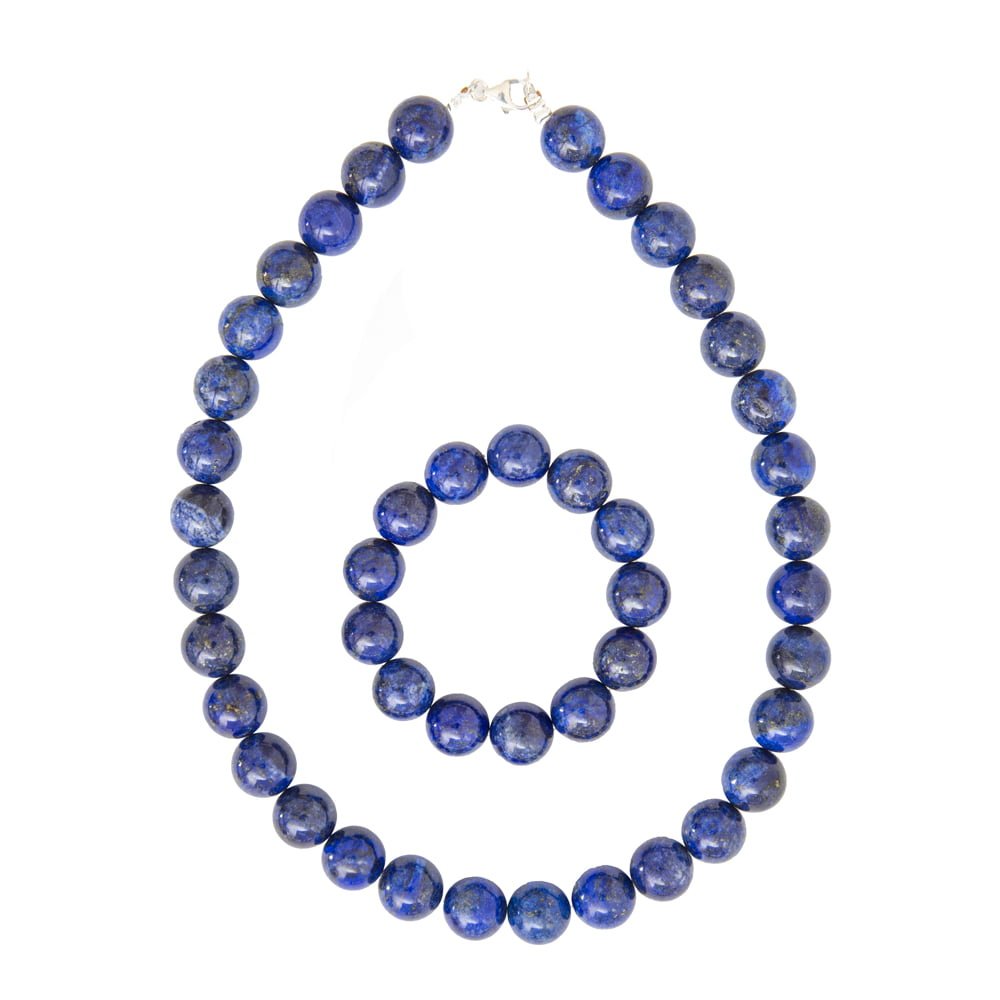 coffret lapis lazuli pierres boules 14mm