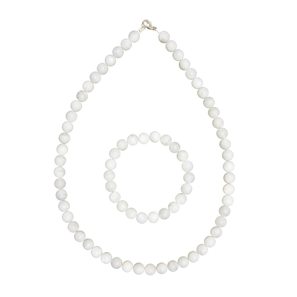 coffret pierre de lune pierres boules 8mm