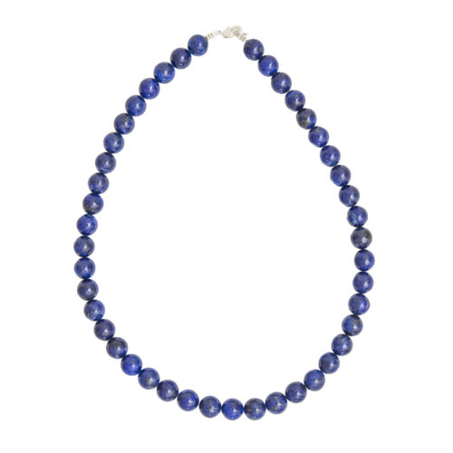 collier lapis lazuli pierres boules 10mm