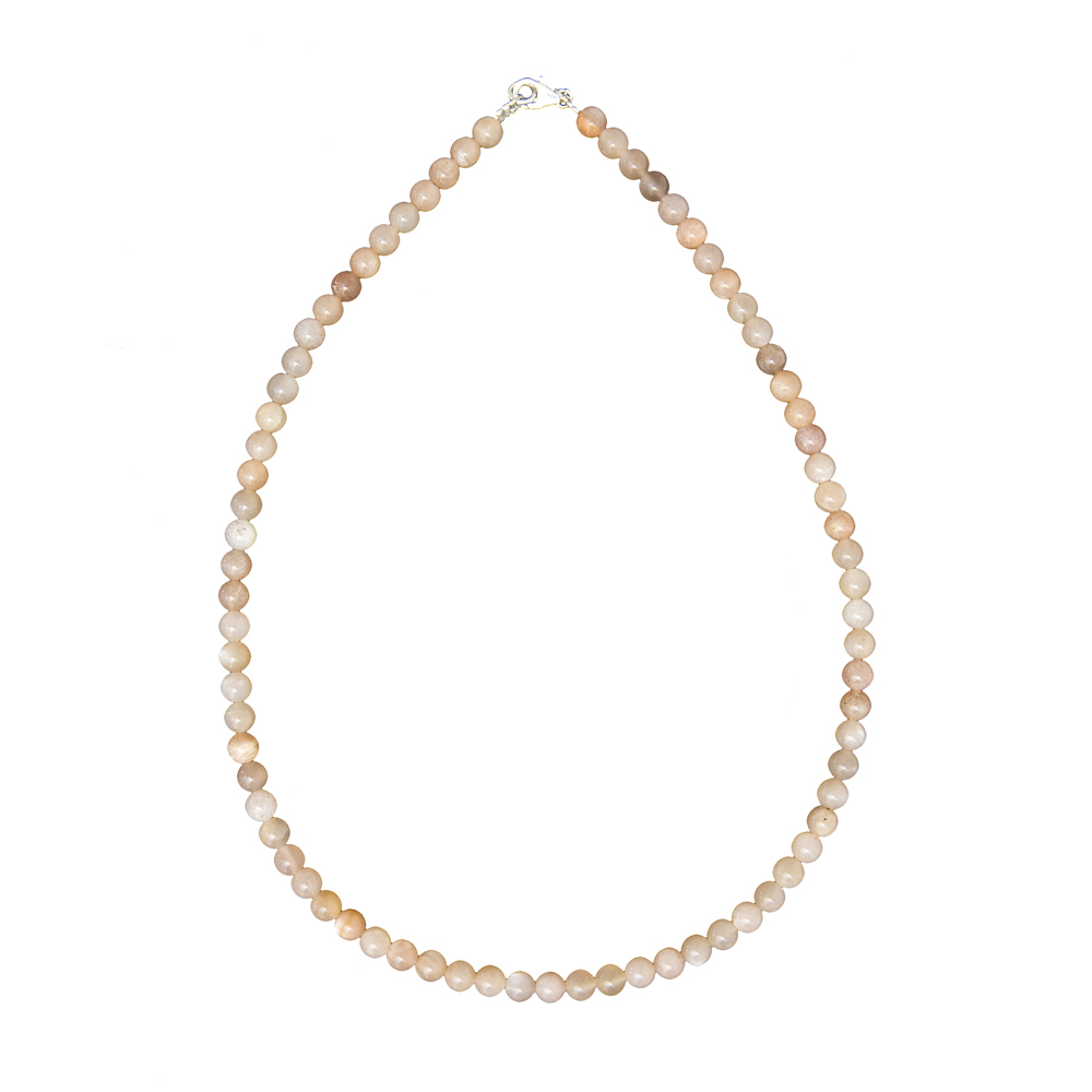 collier pierre de lune pierres boules 6mm