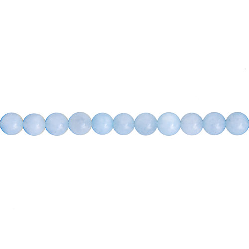 fil aigue marine pierres boules 6mm