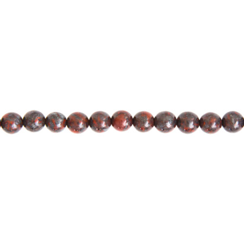 fil jaspe bréchique pierres boules 6mm