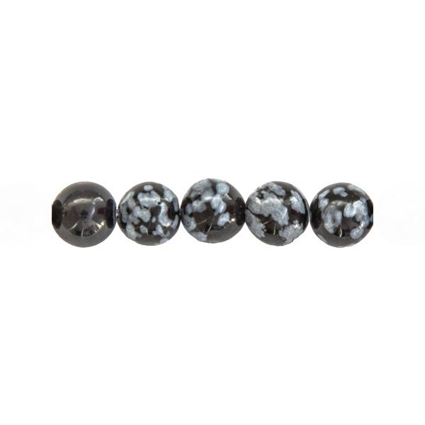 perles obsidienne flocon de neige
