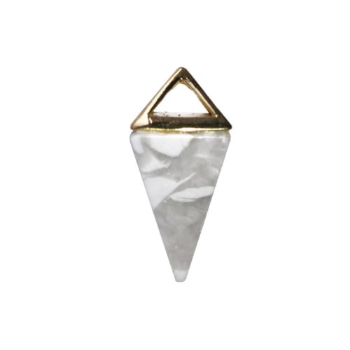 pendentif howlite pyramide or