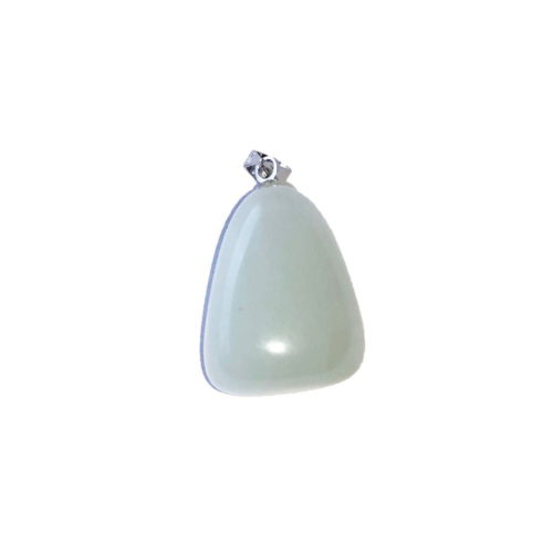 pendentif jade vert pierre roulee