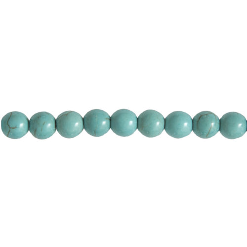 fil howlite bleue pierres boules 10mm