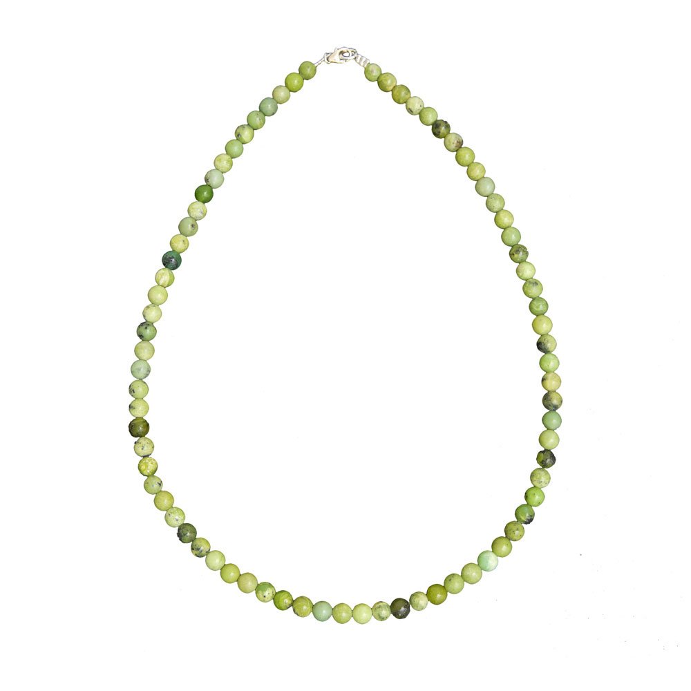collier chrysoprase pierres boules 06mm