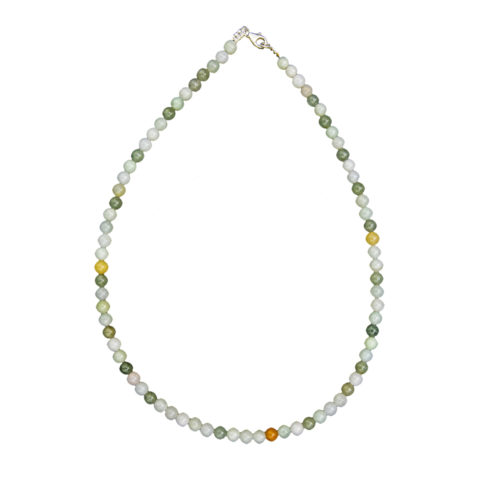 collier jade vert pierres boules 6mm