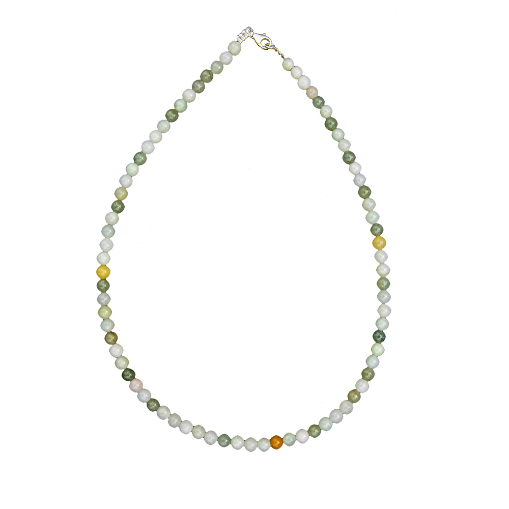 collier jade vert pierres boules 6mm