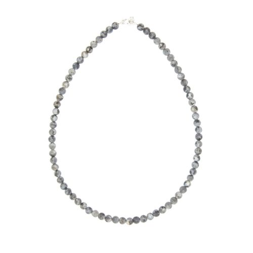 collier larvikite pierres boules 6mm