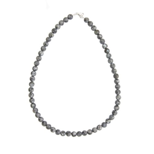 collier larvikite pierres boules 8mm