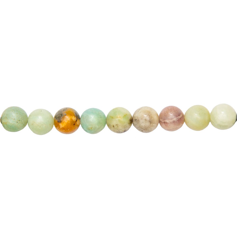 fil amazonite multicolore pierres boules 10mm