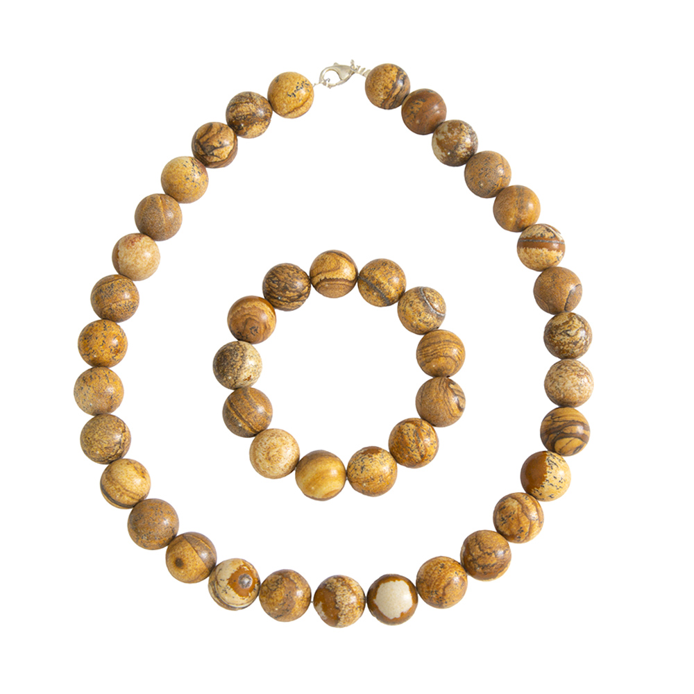 coffret jaspe paysage pierres boules 14mm