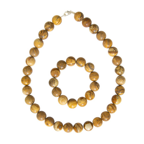 coffret jaspe paysage pierres boules 14mm