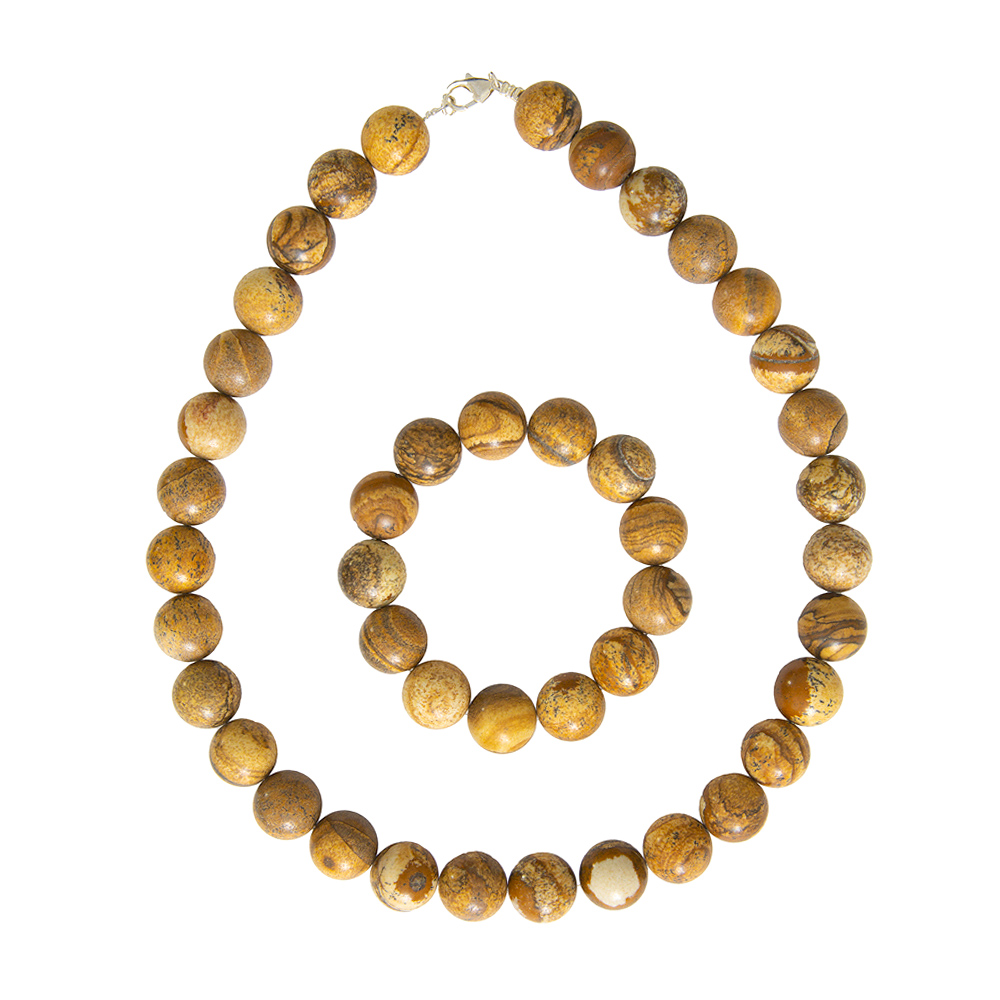 coffret jaspe paysage pierres boules 14mm