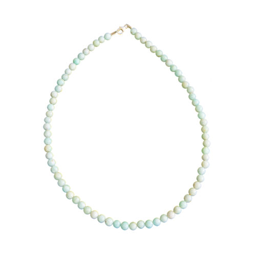 collier amazonite pierres boules 6mm