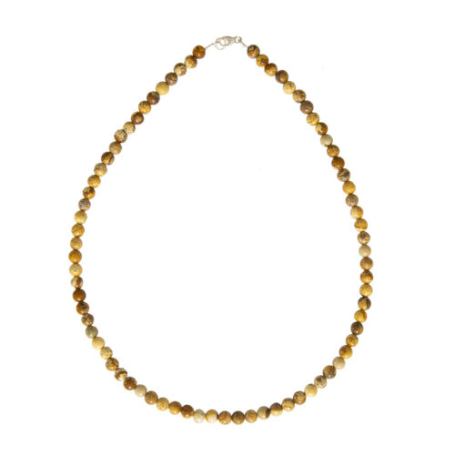 collier jaspe paysage pierres boules 6mm