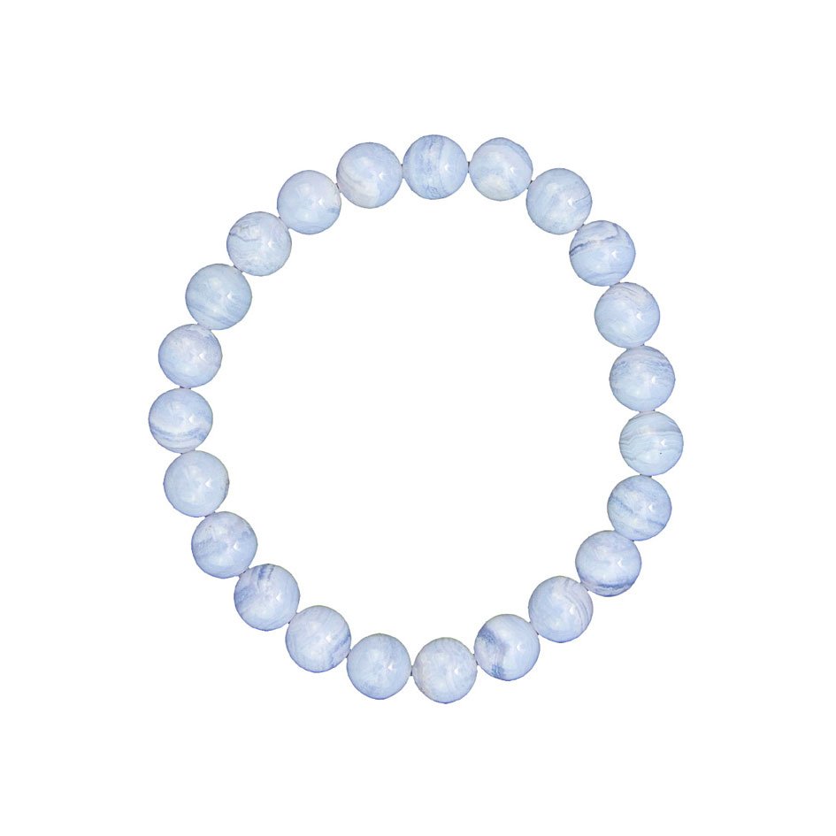 pulsera calcedonia piedras bolas 8mm