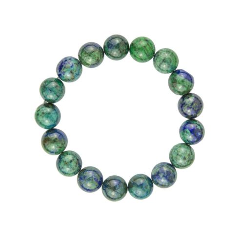 pulsera crisocola piedras bolas 10mm