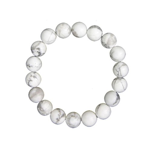 pulsera howlita piedras bolas 10mm