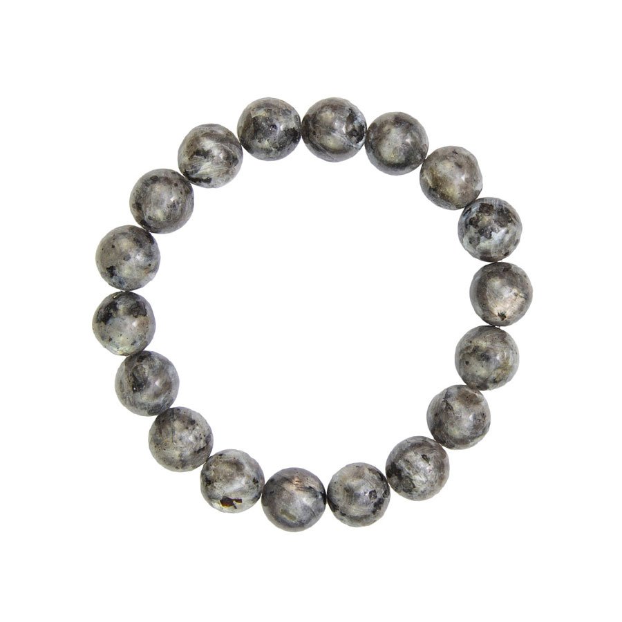 pulsera labradorita con inclusiones piedras bolas 10mm