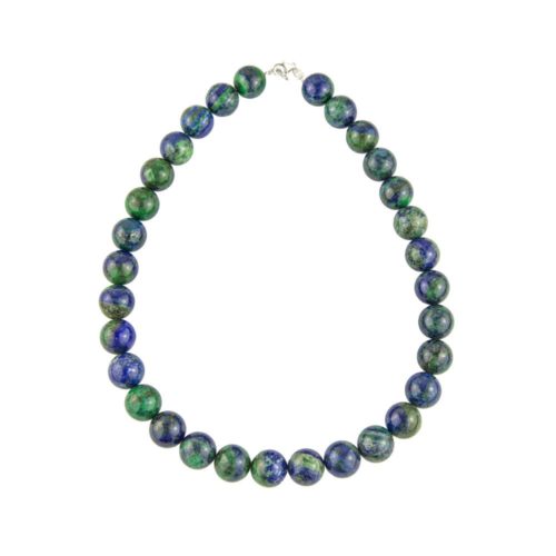 collier chrysocolle pierres boules 14mm