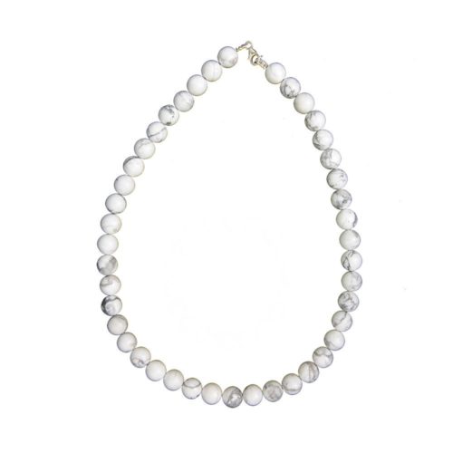 collier howlite pierres boules 10mm