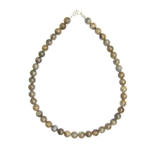 collier labradorite pierres boules 10mm