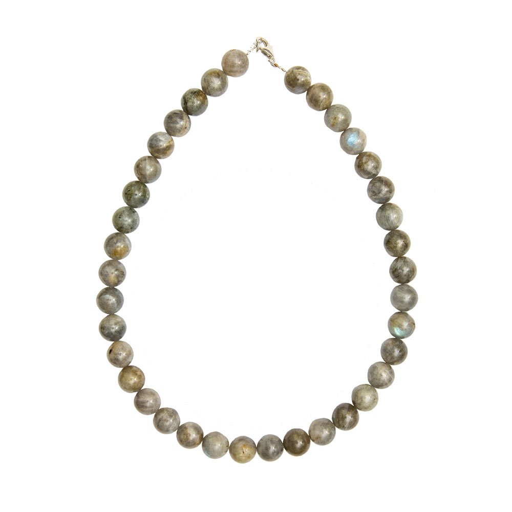 collier labradorite pierres boules 12mm