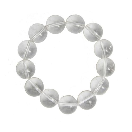 pulsera cristal de roca piedras bolas 14mm