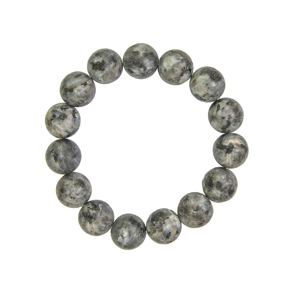 pulsera larvikita piedras bolas 12mm