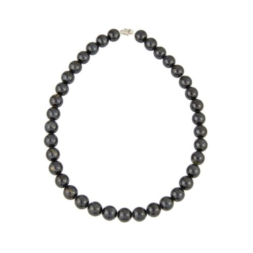 collier oeil de faucon pierres boules 12mm