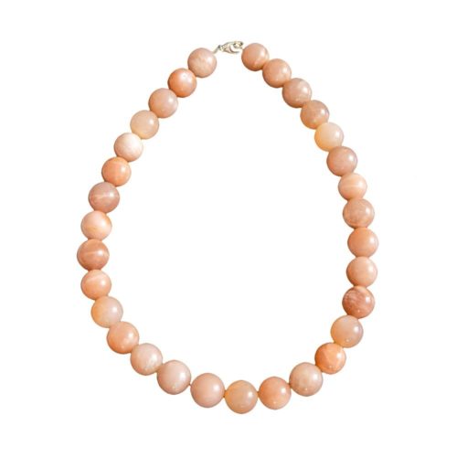 collier pierre de soleil pierres boules 14mm