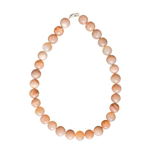 collier pierre de soleil pierres boules 14mm