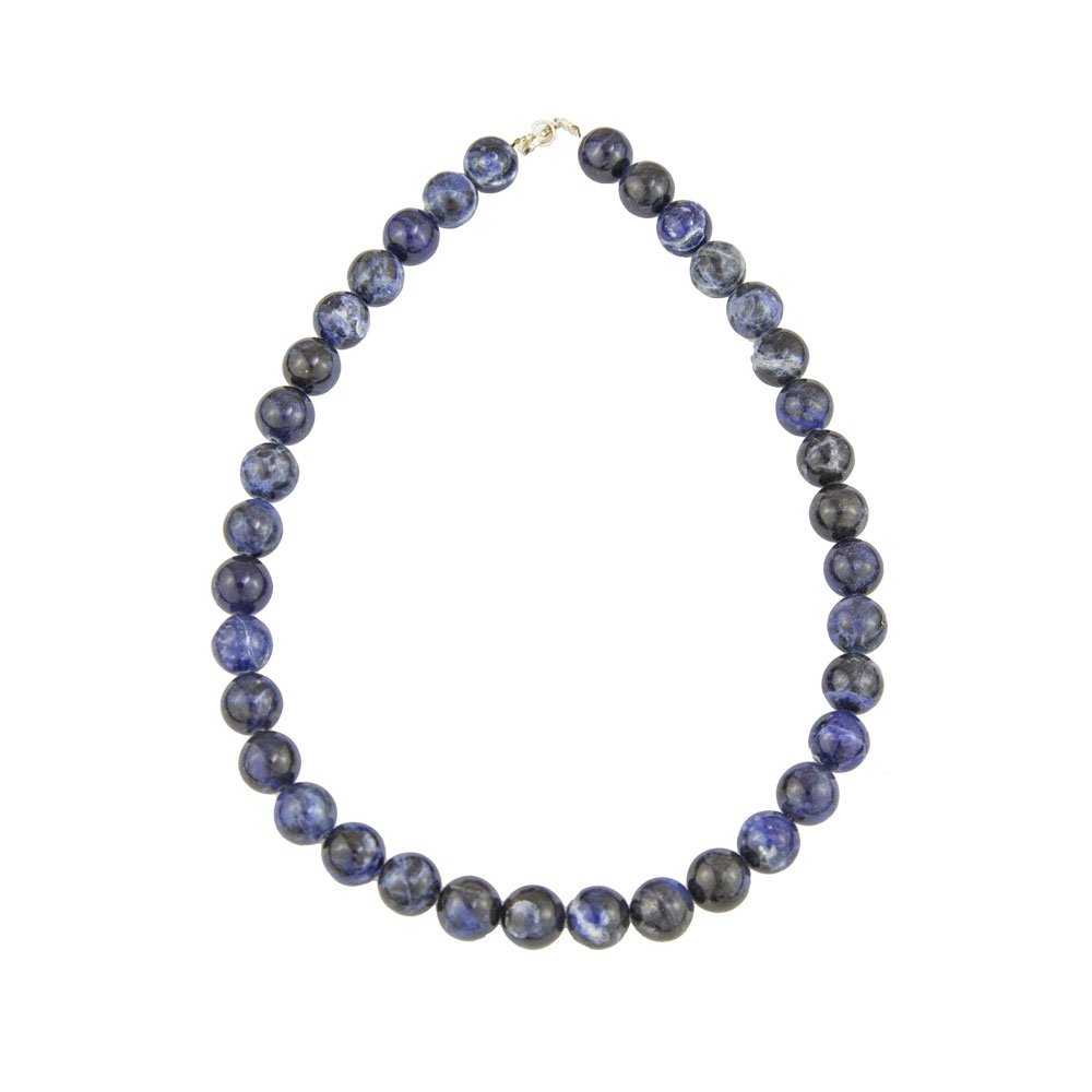 collier sodalite pierres boules 12mm
