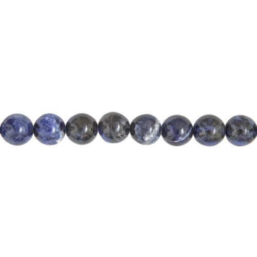 fil sodalite pierres boules 12mm