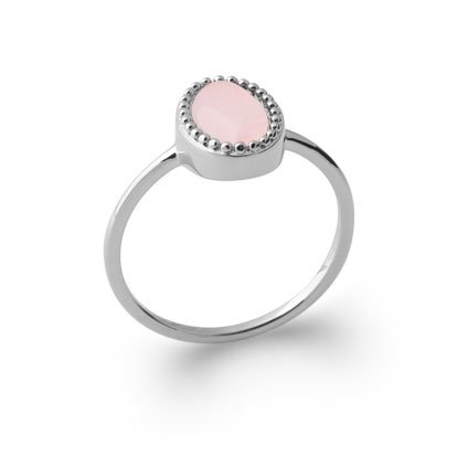 bague quartz rose alexandra argent 925