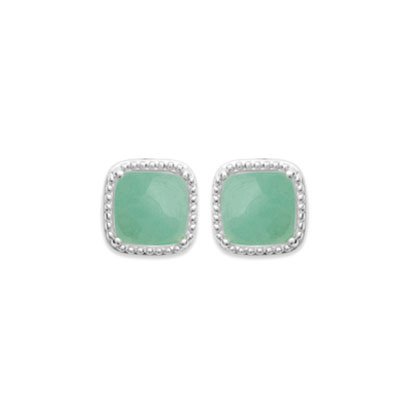 boucle d'oreilles aventurine argent 925