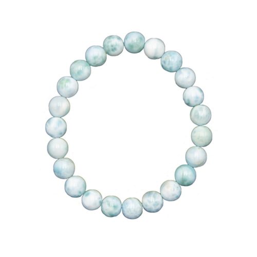 bracelet larimar pierres boules 8mm
