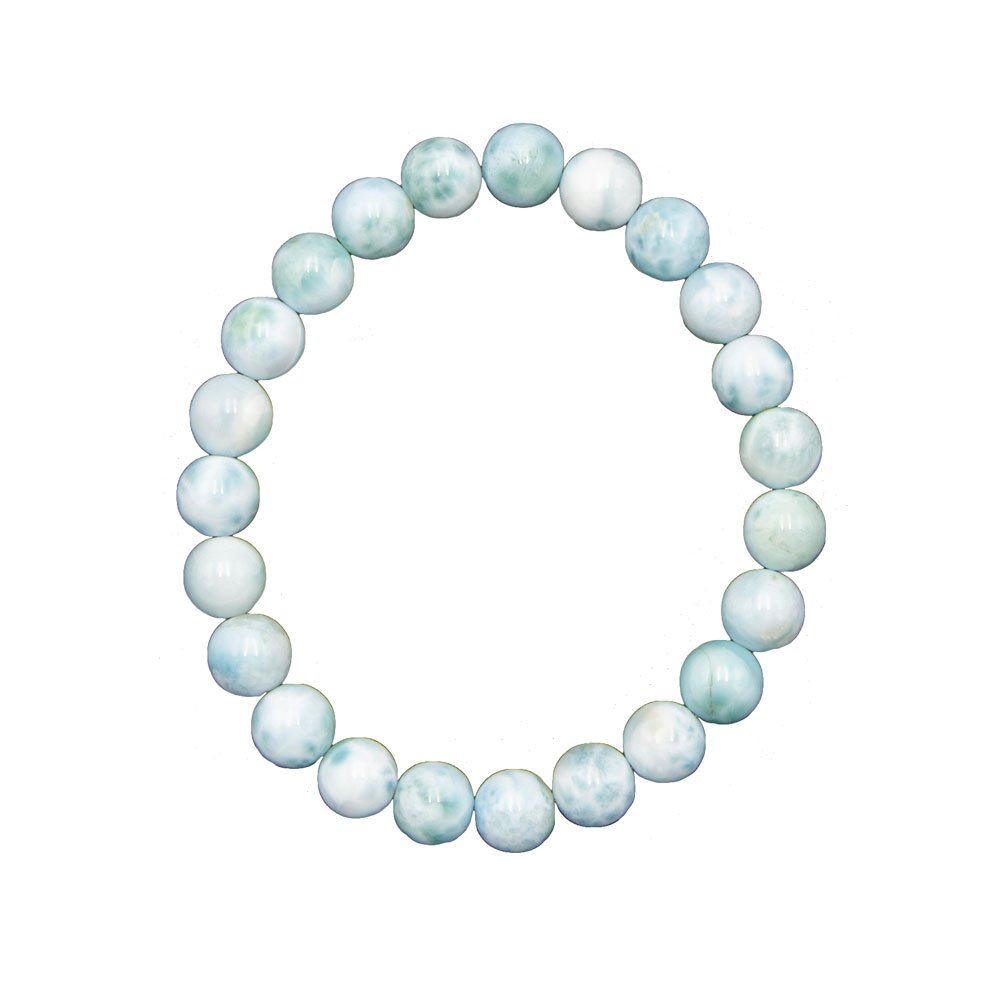 bracelet larimar pierres boules 8mm