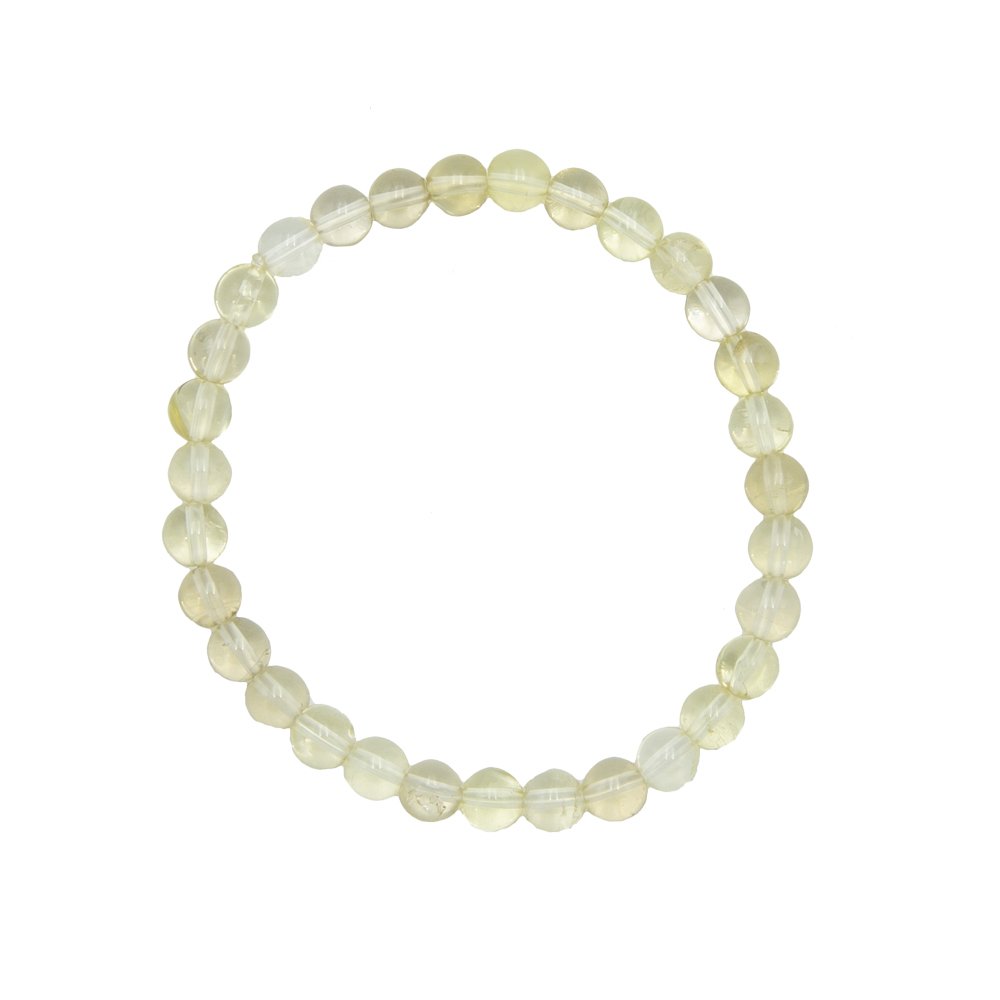 bracelet topaze citron pierres boules 6mm