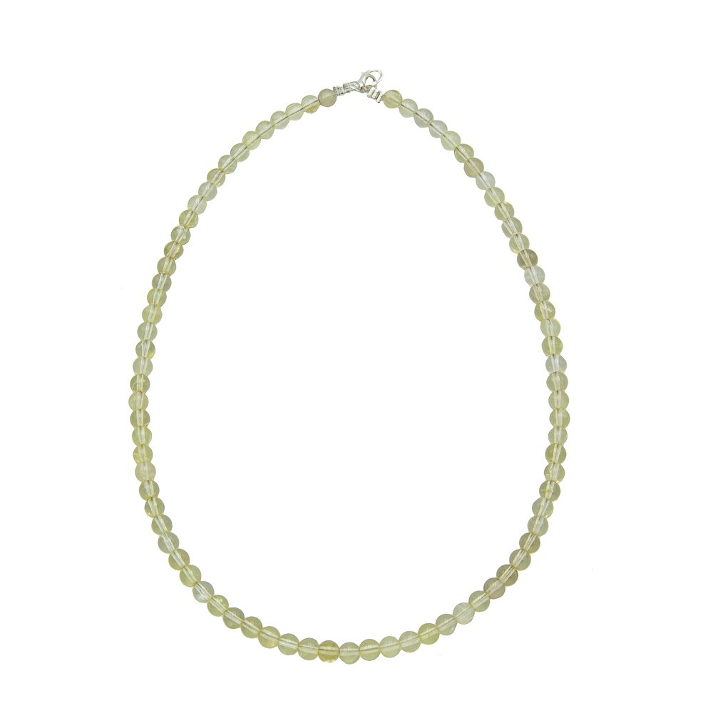 collier topaze citron pierres boules 6mm