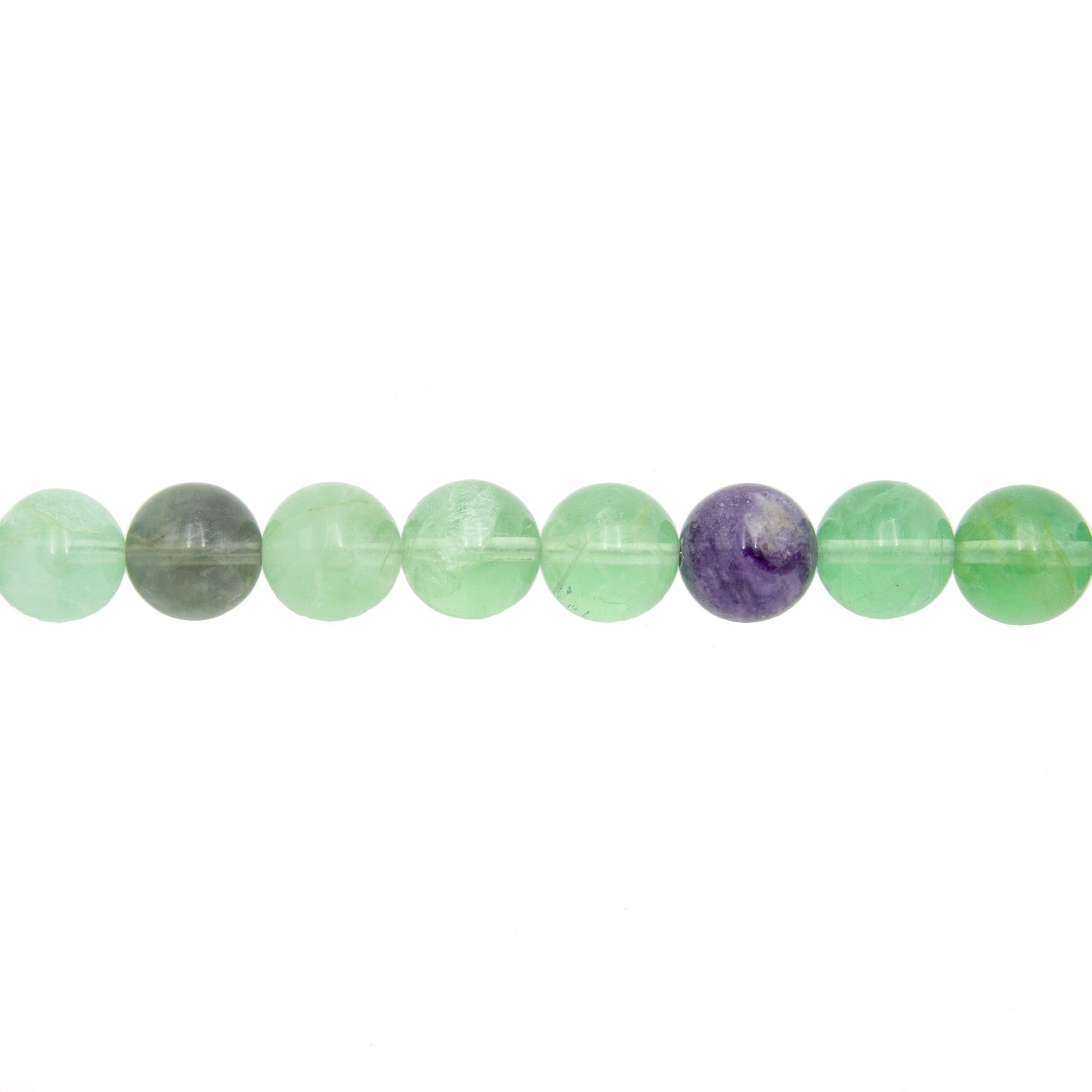 fil fluorite multicolore pierres boules 12mm