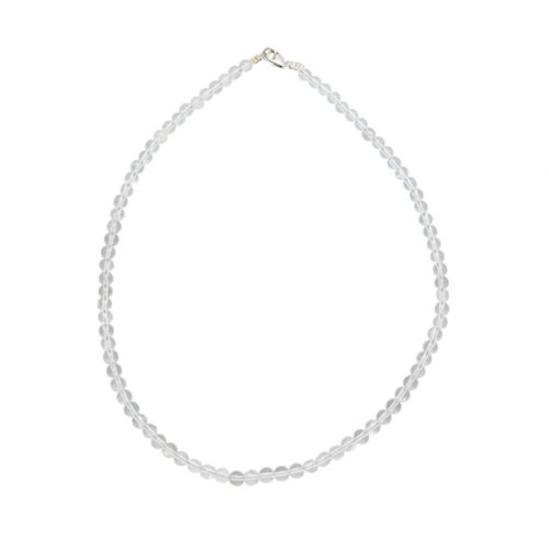 collier cristal de roche pierres boules 6mm