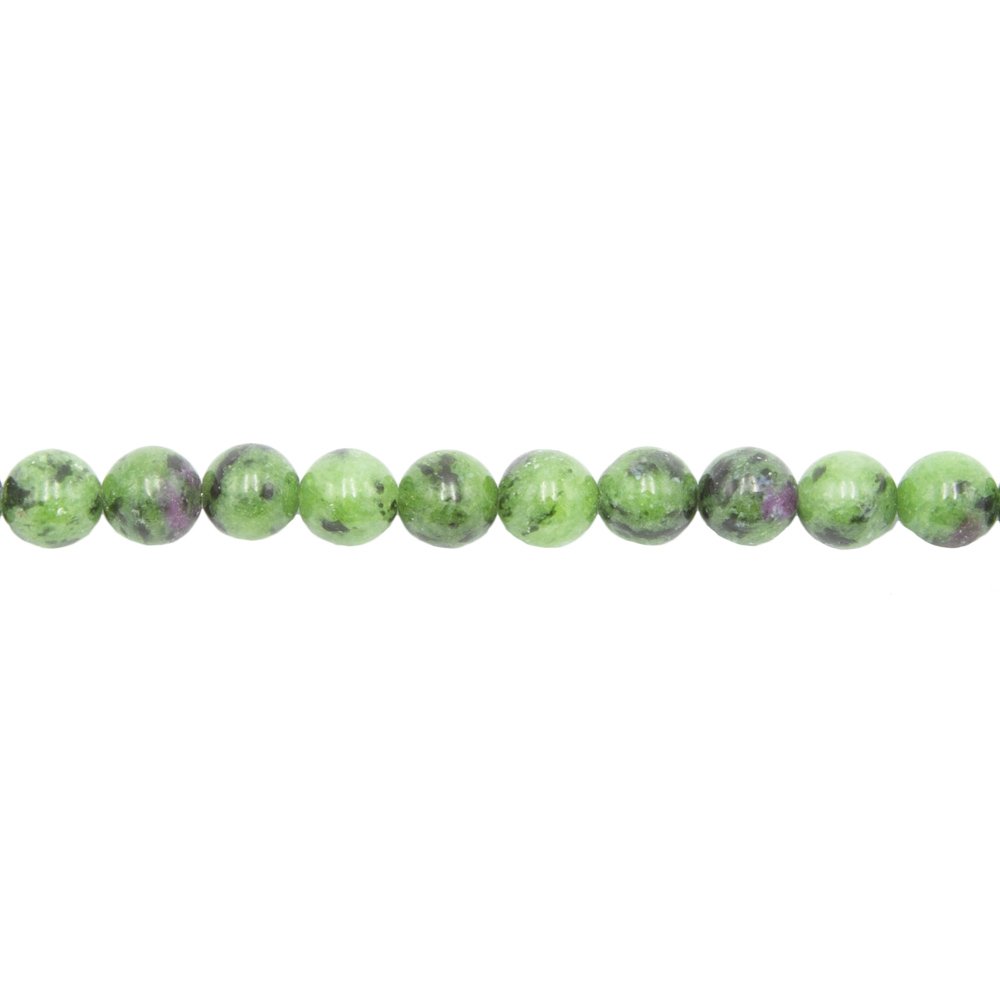 fil rubis sur zoisite pierres boules 8mm