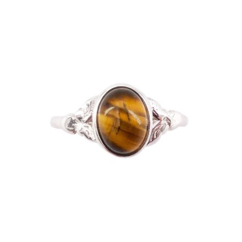 bague oeil de tigre argent