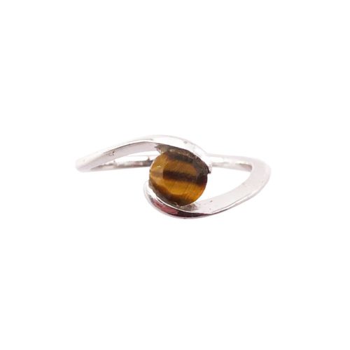 bague oeil de tigre argent