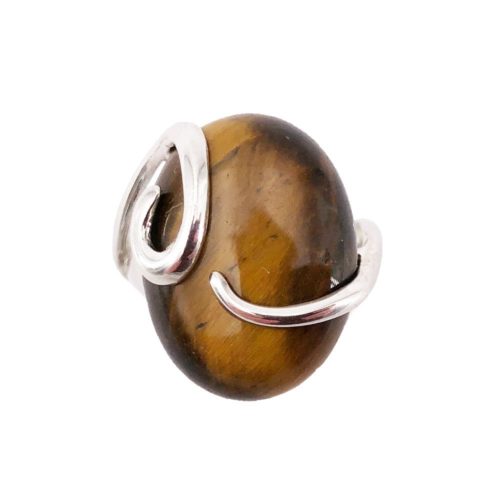 bague oeil de tigre argent